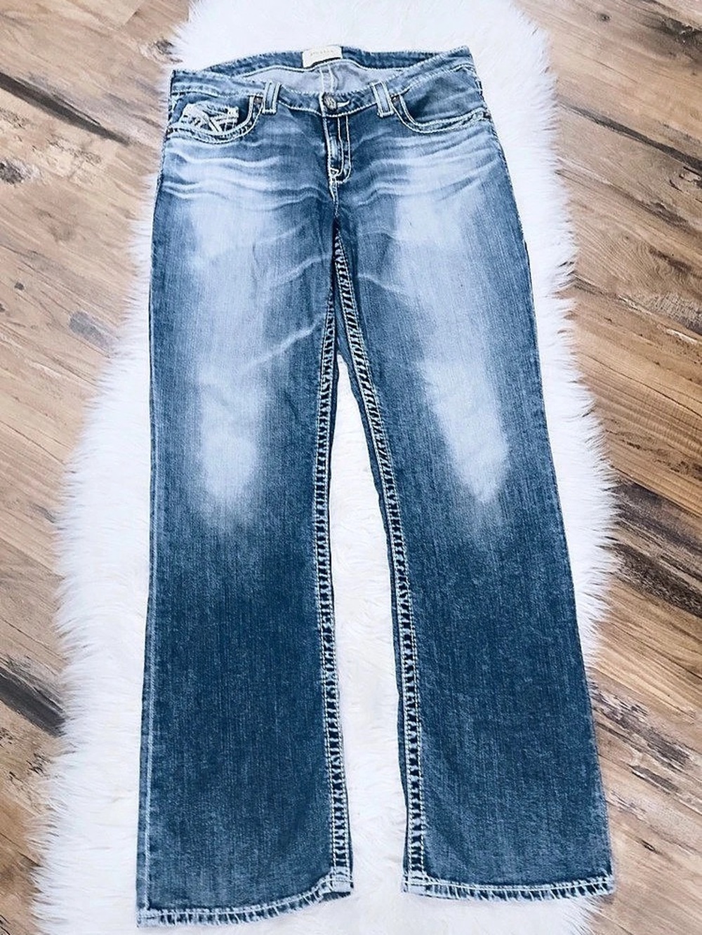 BIG STAR REMY Bootcut Jeans Women’s Medium Wash Low Rise Denim Y2K Western 32R